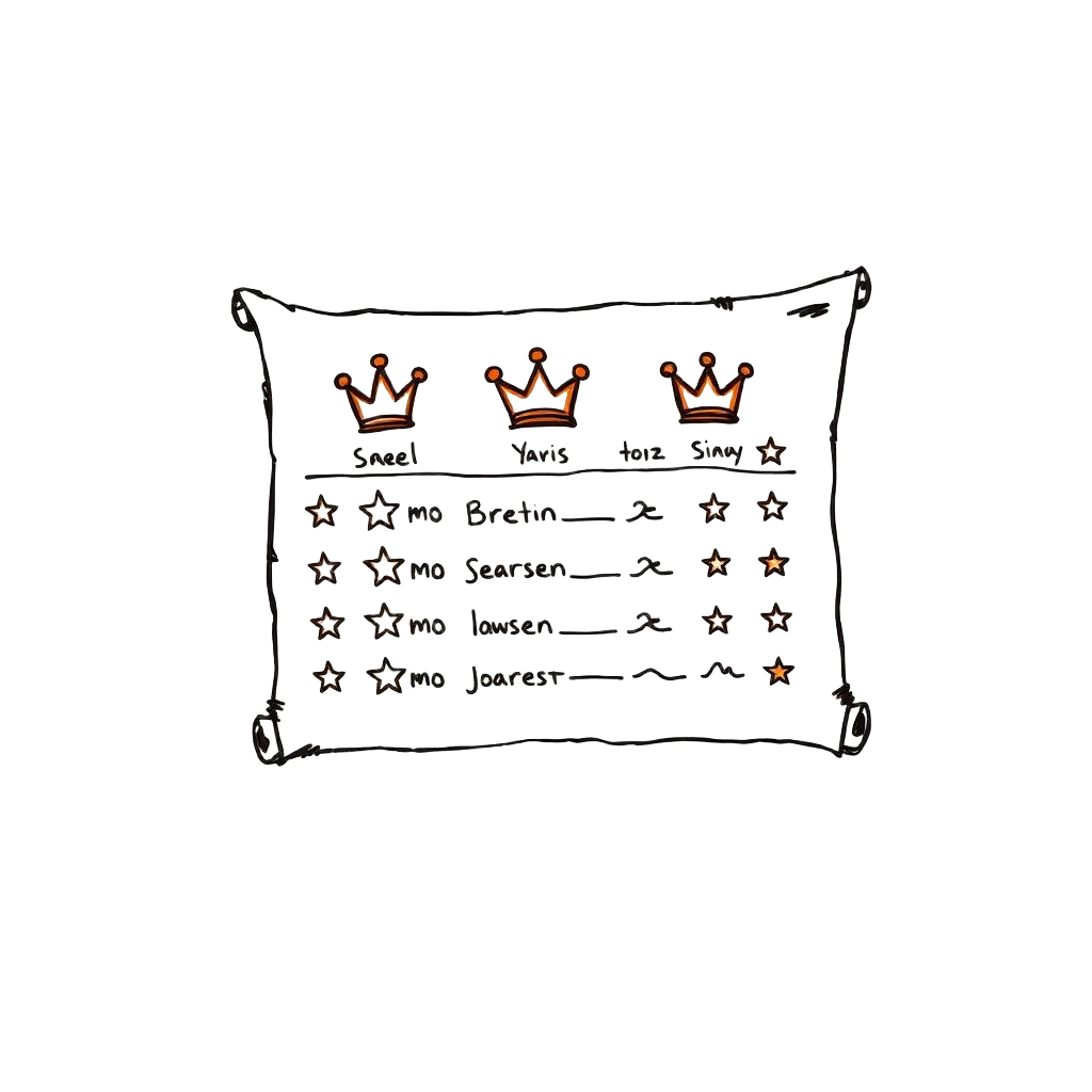 Leaderboard with crowns