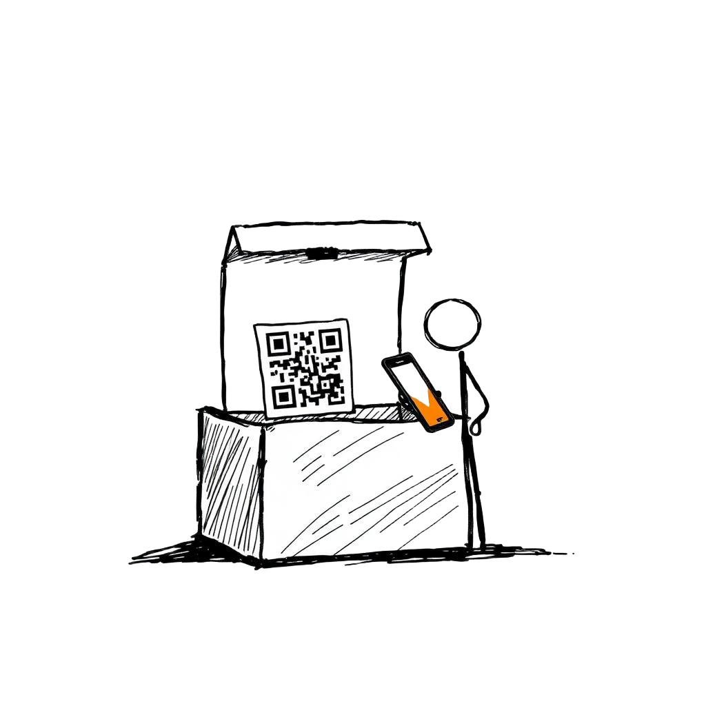 QR insert in delivery box