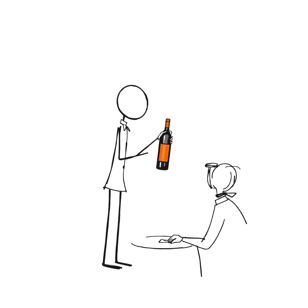 Sommelier presenting wine