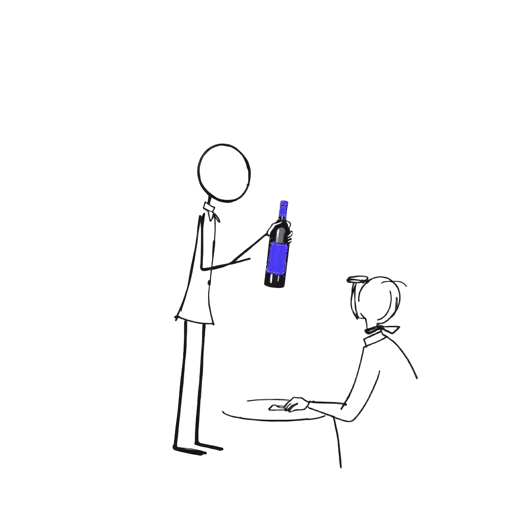 Sommelier presenting wine