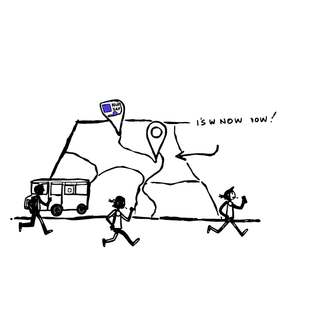 Map showing truck moved to new location