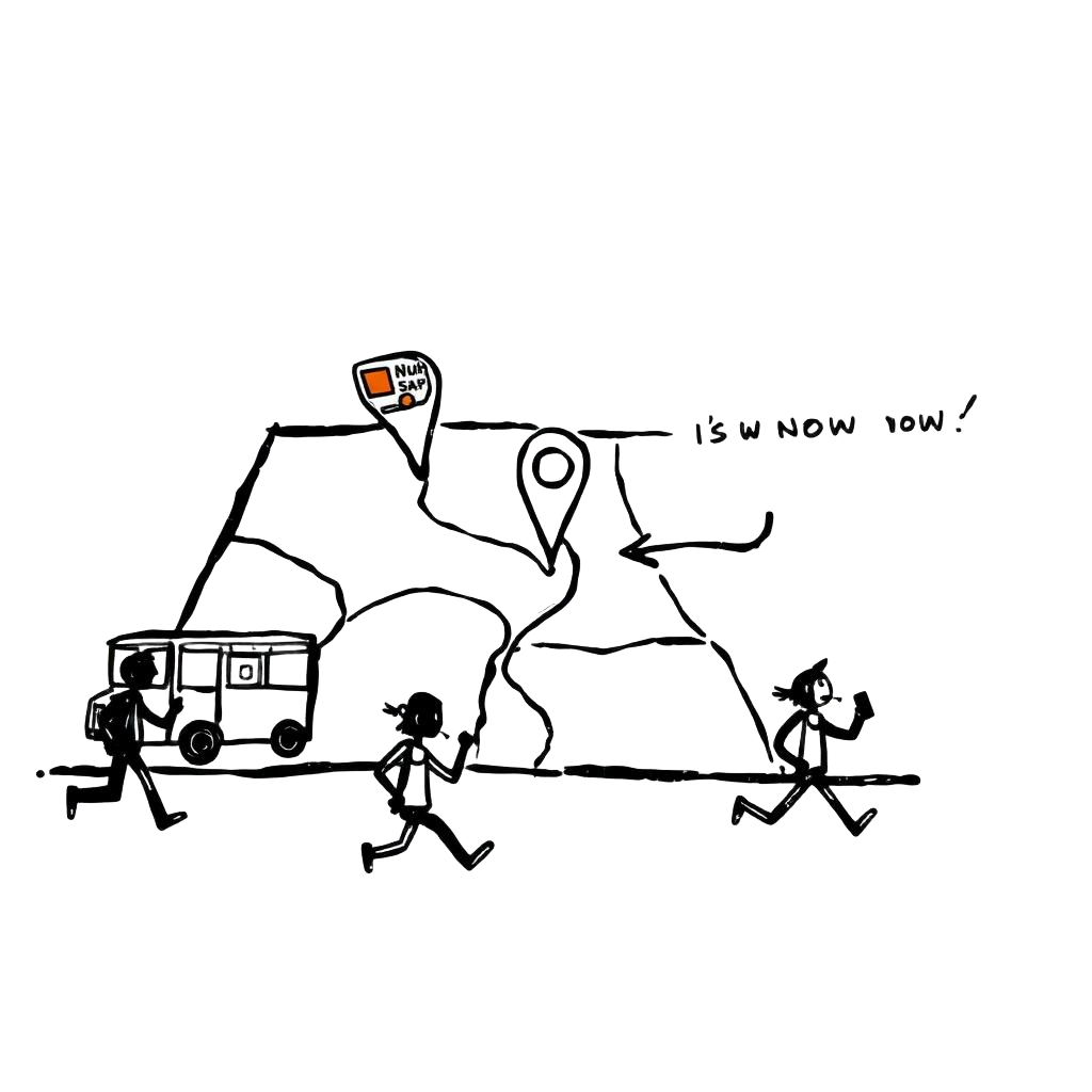 Map showing truck moved to new location